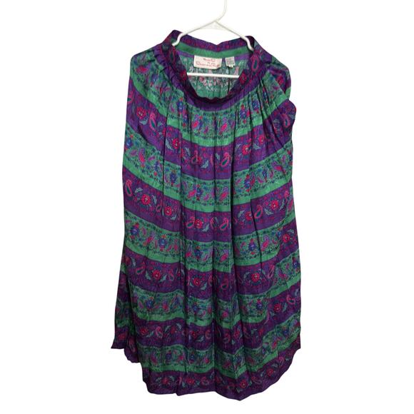 Vintage O by Oscar De la Renta Silk skirt women’s size 8 - Picture 3 of 12